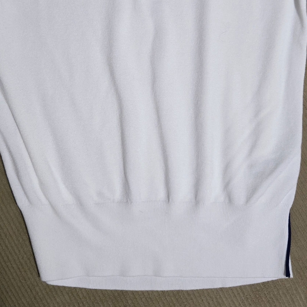 Zara White and Navy Top - Size Large - Picture 4 of 5